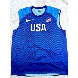 Nike USA Men's Official Rio Team Track and Field Throw Tank Men’s Medium